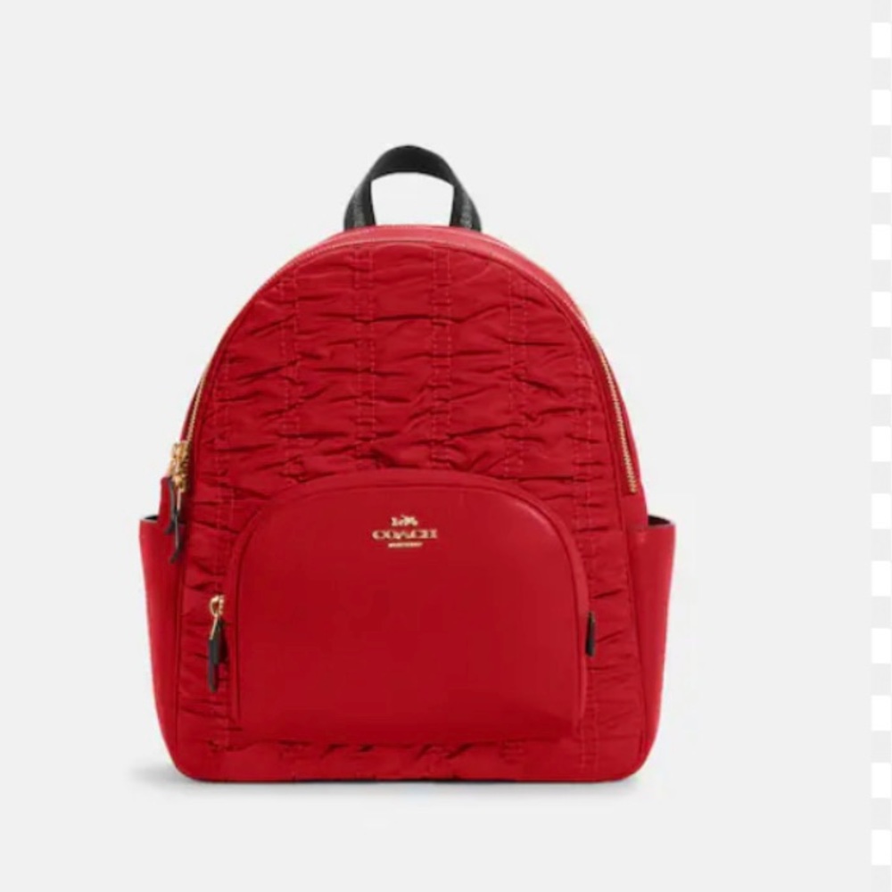 Coach red backpack